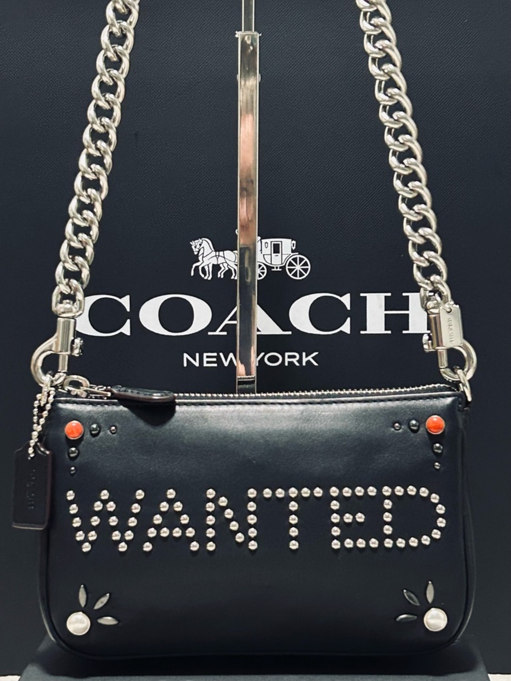 COACH Nolita “WANTED” Western Rivets Demi Shoulder Bag - Picture 3 of 14